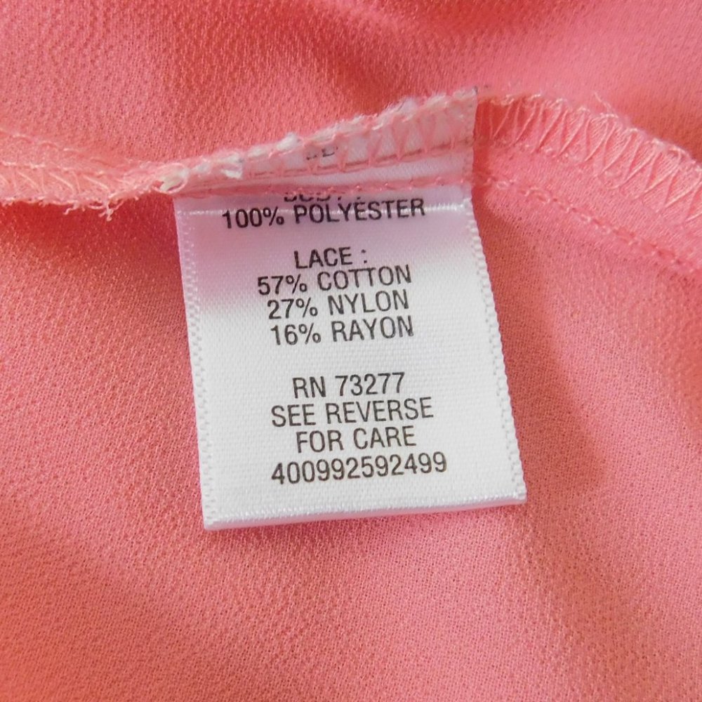 Candie's Women Pink Sheer Top Shirt - Picture 4 of 5
